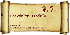 Horváth Tibád névjegykártya